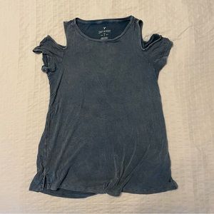 American Eagle short sleeve shirt Blue Small